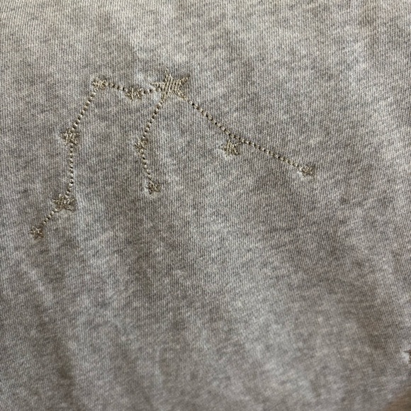 LOFT Gray Crew Neck Sweater Soft Knit Long Sleeve with Constellation Stitching - Picture 3 of 6